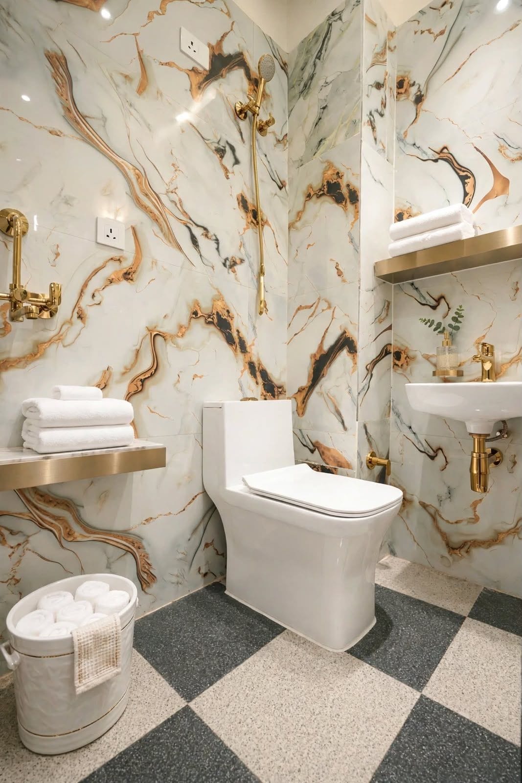 Familien-Dreibettzimmer | Badezimmer | Dusche, Handtücher, Seife, Shampoo