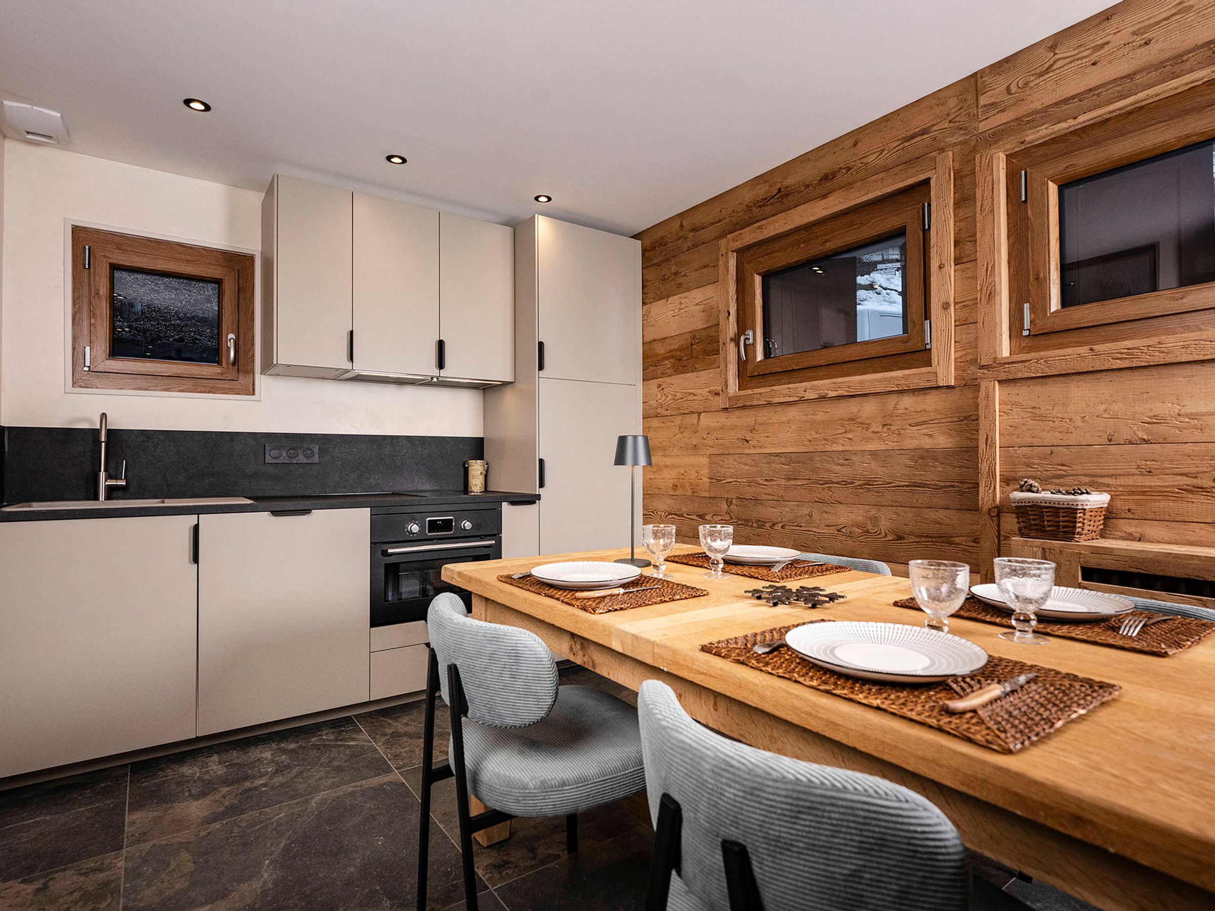 Fridge, microwave, dishwasher