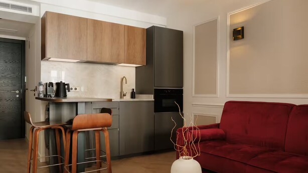 Living area - Suites 1BR / 4P / AC Apartment - Sentier 02 (Ile de france)
