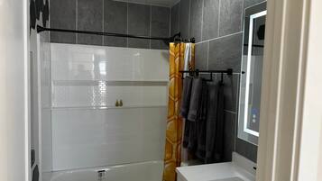 Hair dryer, towels