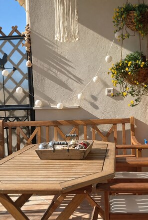 Outdoor dining - Breathe in Delphi - 3BR, Mountain & Sea View (Delfi)