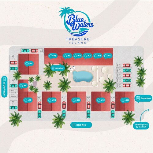 💙 Connecting Beach Studios | Sleeps Up to 4