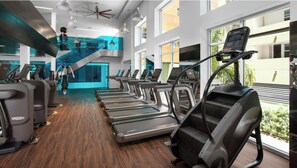 Fitness facility - Dreamscape' Pool View Retreat w/ Balcony, Rooftop (West Hollywood)