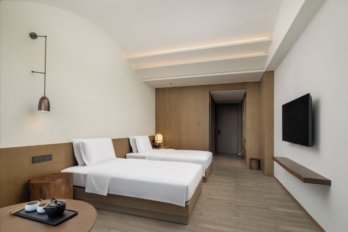 Deluxe Twin Room | Desk, blackout drapes, WiFi (free), bed sheets