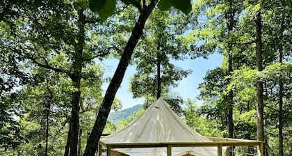 Elevated Yurt Perfect for the Hiking Enthusiast Located in Harrison, AR