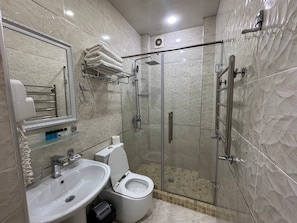 Standard Triple Room, 3 Single Beds, Balcony, City View | Bathroom - Mini Hotel  (Tashkent)