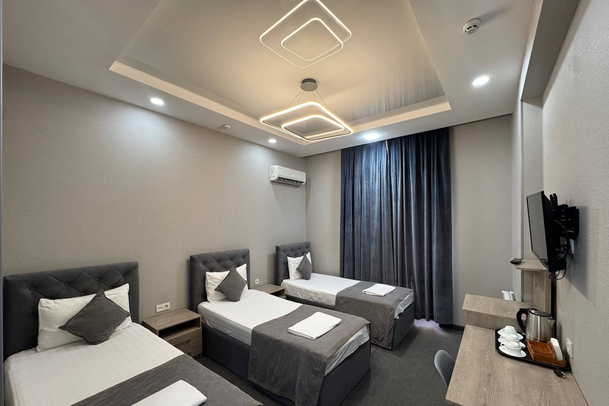 Standard Triple Room, 3 Single Beds, Balcony, City View | Desk, laptop workspace, soundproofing, iron/ironing board (on request)