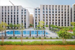 Pool - Sahab - Panoramic pool view 1BR (Sharjah)
