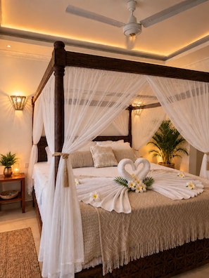 Deluxe Villa, Patio, Pool View | WiFi (free), bed sheets