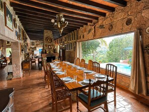 Deluxe House, Patio, Pool View | Dining - Casa de la Luz (San Luis de la Paz)
