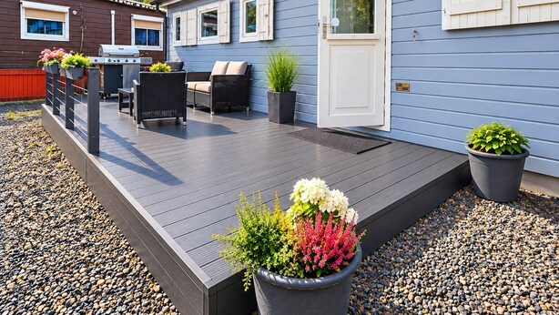 Terrace/patio - Tiny House an der Mosel - Chalet mit Terrasse - WLAN - Grill (Mehring)