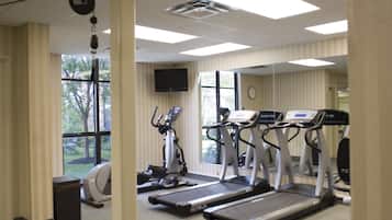 Keep up your fitness routine at the gym.