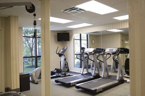 Keep up your fitness routine at the gym.