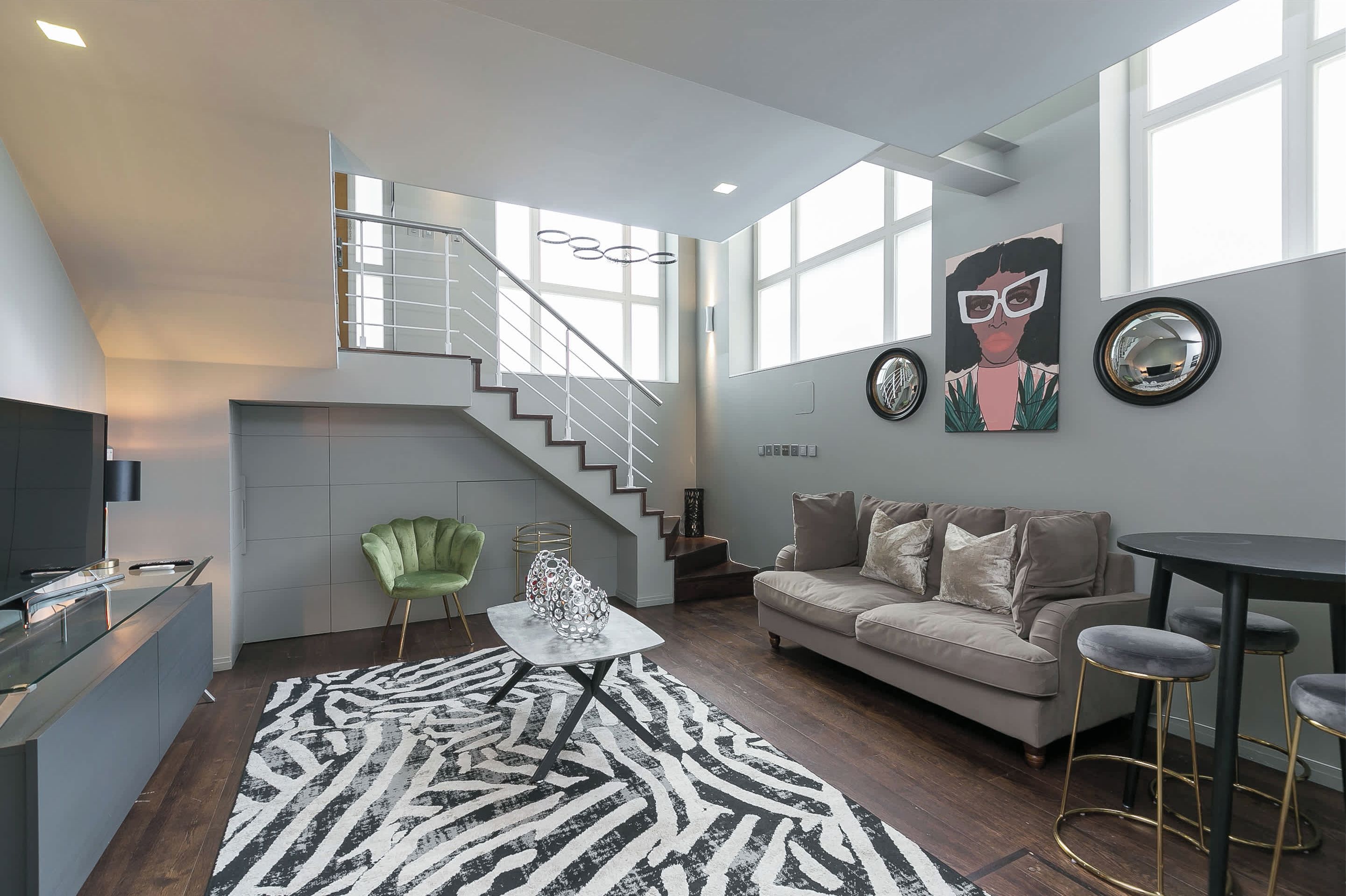 Appartement, 1 kingsize bed met slaapbank, keuken, uitzicht op de stad (Stukeley 2) | Woonruimte
