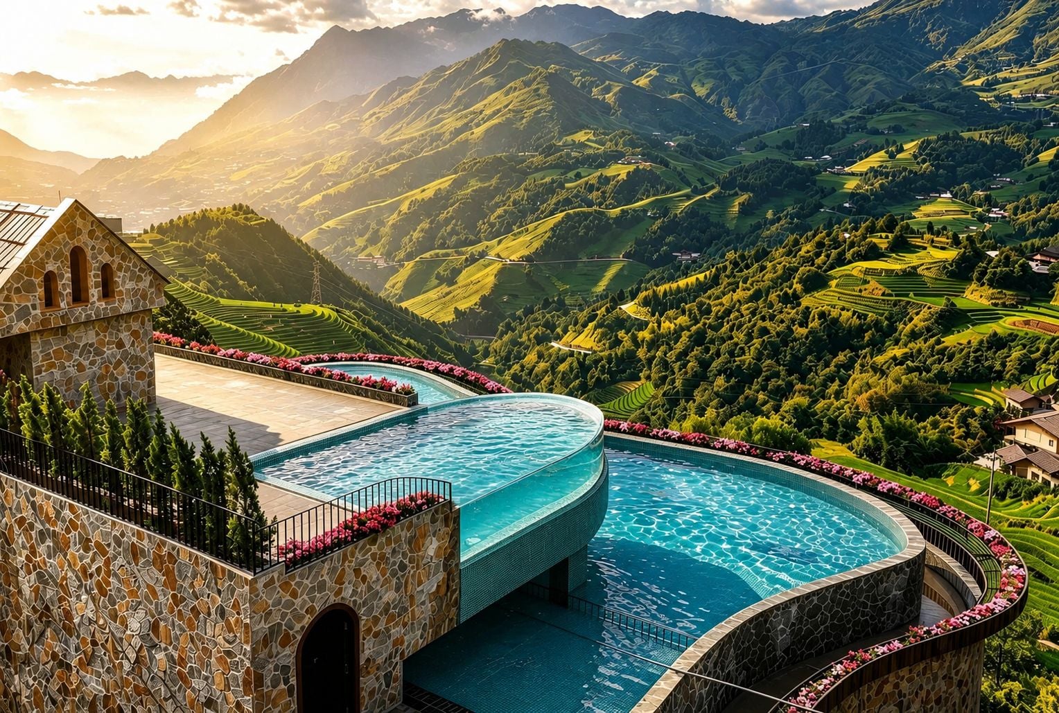 2 outdoor pools