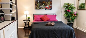 Private Studio Suite | Kitchen, Bath & Entrance