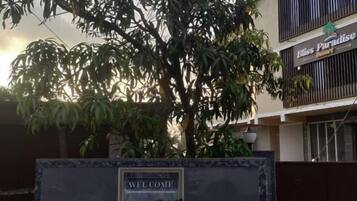 A welcome sign with a decorative border and a 'WELCOME' message.