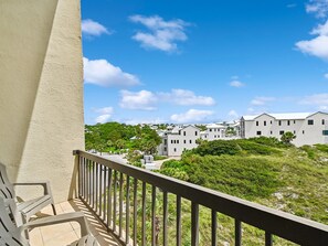 Furnished Balcony - Gulf + Lake Powell Inlet Views - Pinnacle Port #A-306 - Two Waters Oasis | Near Beach + Amenities (Panama City Beach)