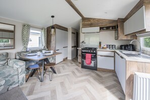 Fridge, microwave, oven, stovetop - Widemouth Bay Caravan Park (Near Bude)