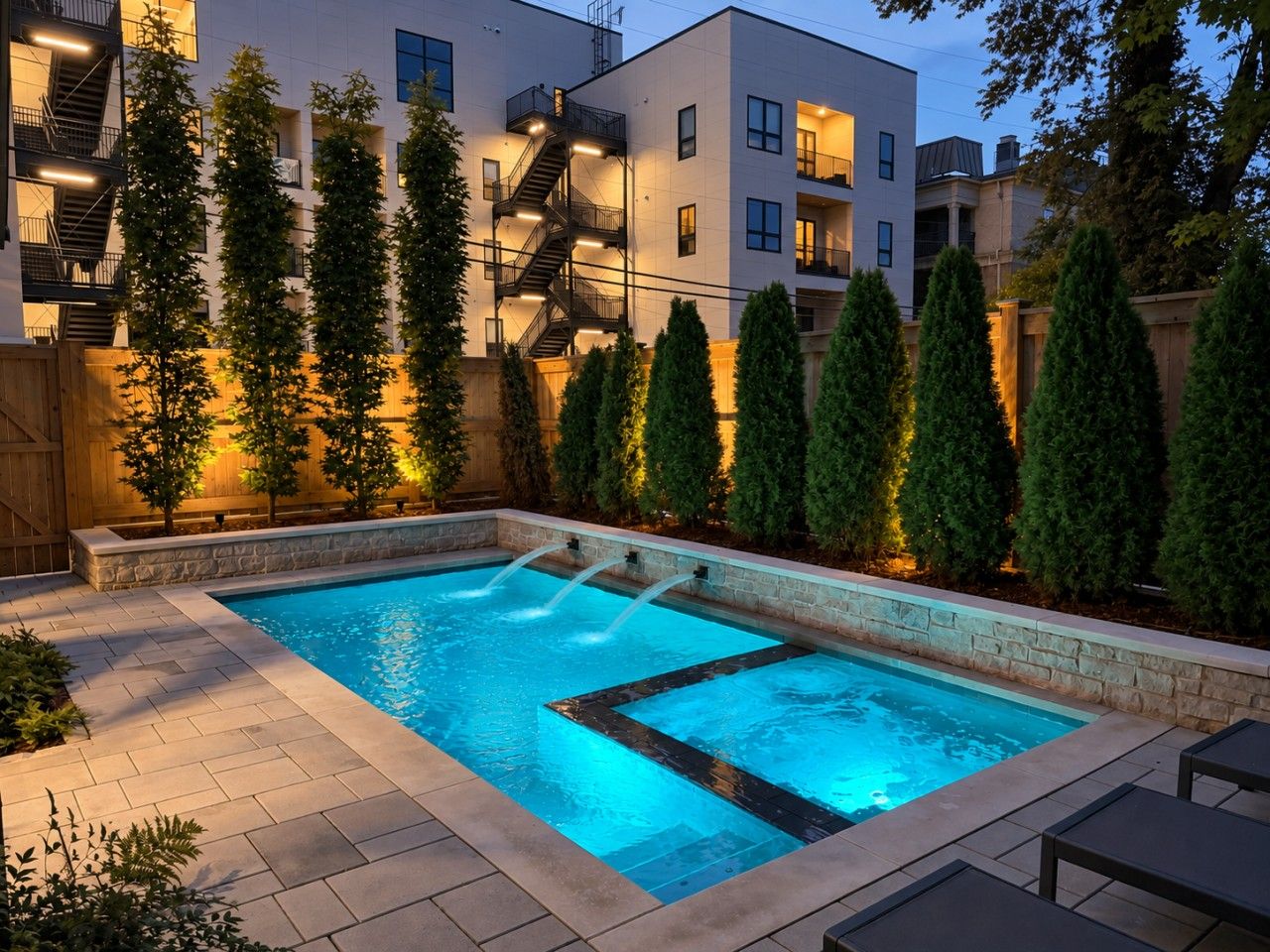 Outdoor pool, a heated pool