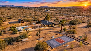 Unclassified image, 3 of 93, button - Desert Shadow A 10ac Retreat w/Pool + Hot Tub+ Pickleball + Archery + More (Yucca Valley)