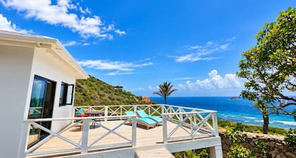 Brand New Romantic Ocean View Cottage with Private Deck at Turtle Beach
