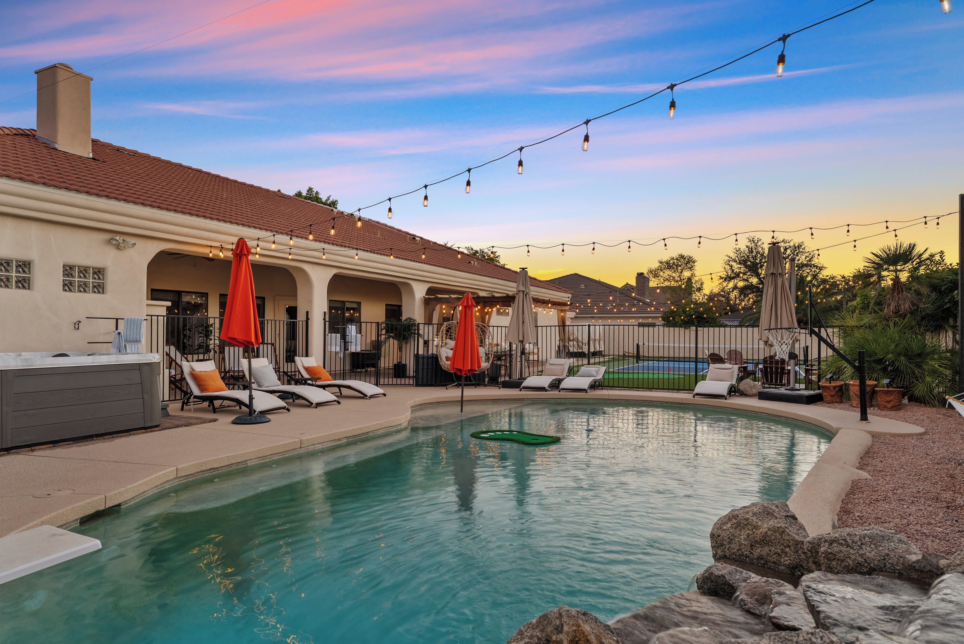 A heated pool