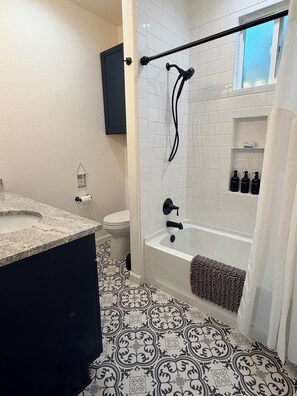 Unclassified image, 5 of 34, button - Brand New! Two Bedroom Farmhouse, 2 Queens + 2 Twin air mattresses by request. (Fallon)
