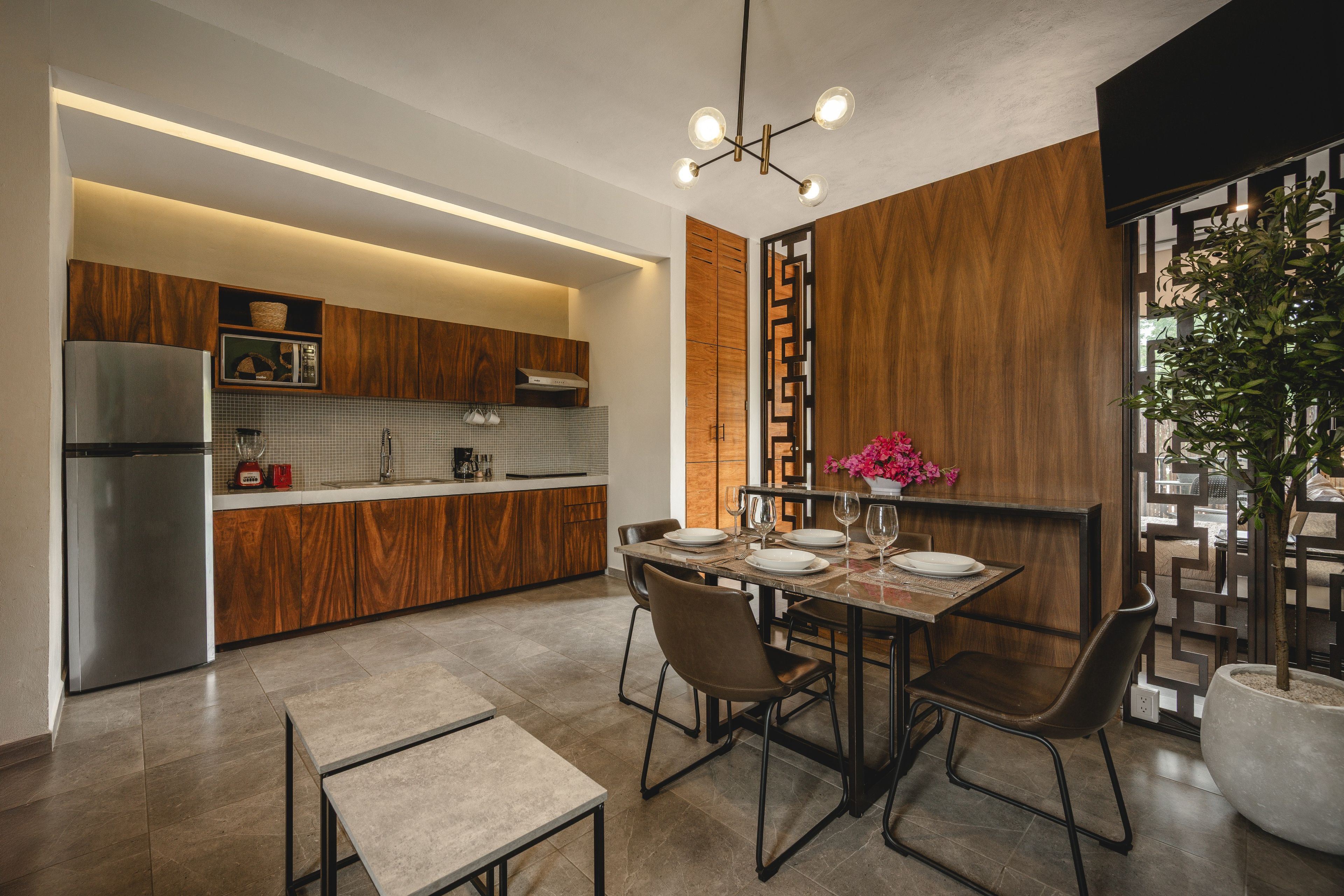 Premium Suite, Private Pool | Private kitchen | Full-size fridge, microwave, oven, stovetop