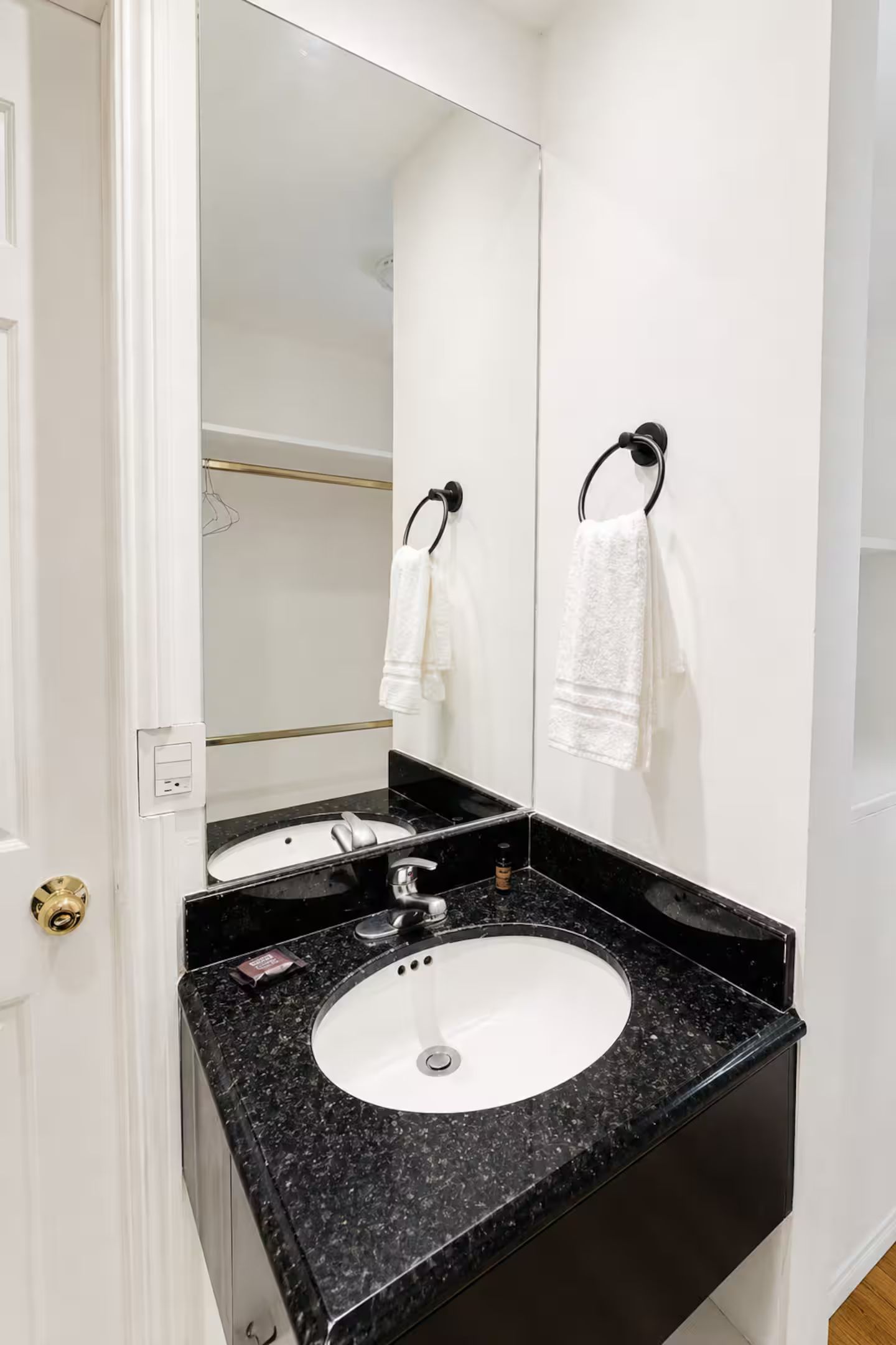 Shower, towels, soap, toilet paper