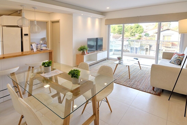 Open living and dining area with kitchen
