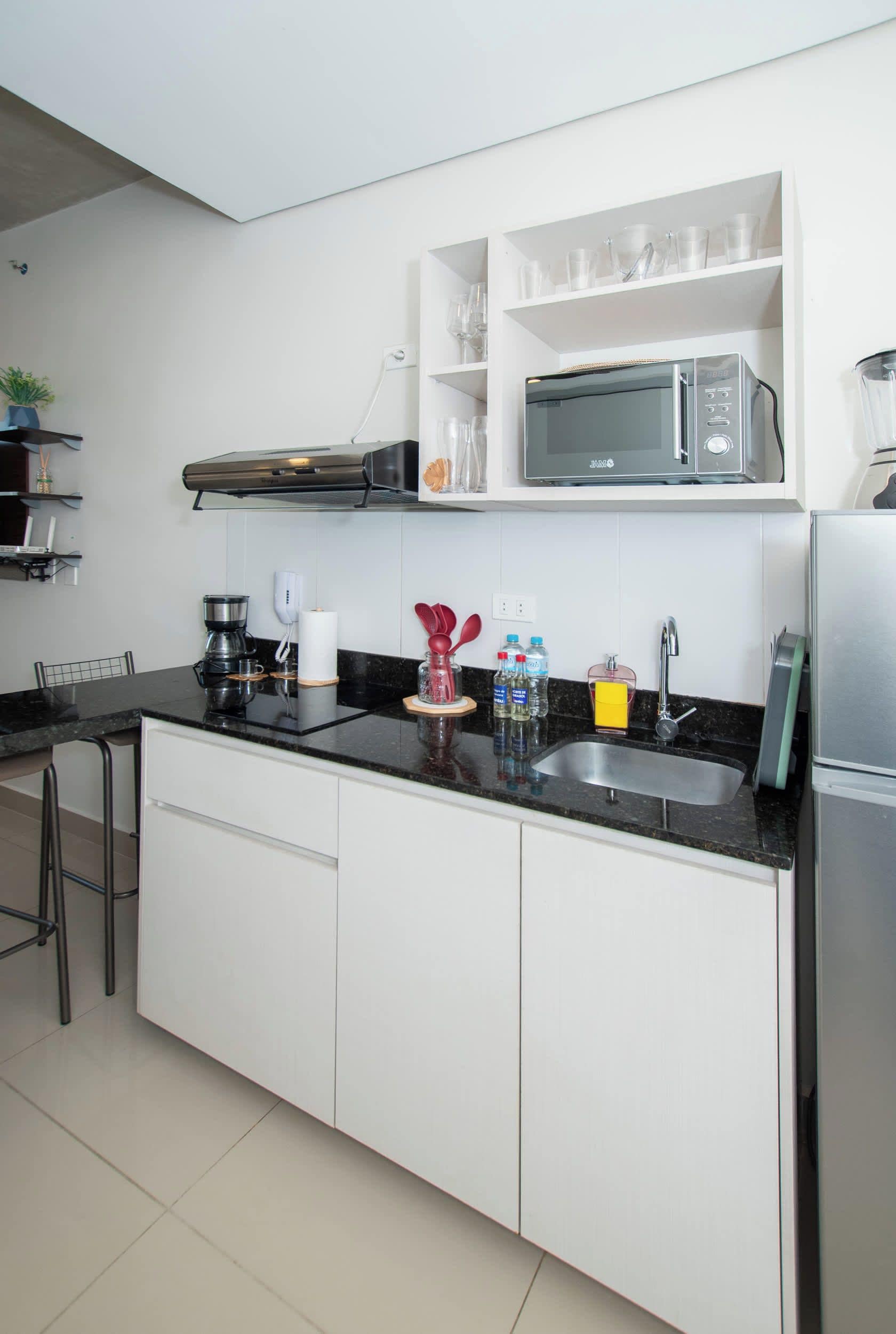 Kitchen counter and stovetop