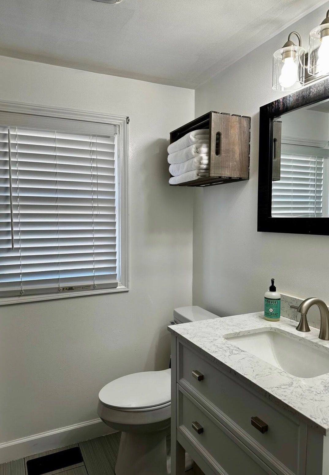 Shower, towels, toilet paper