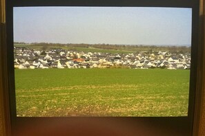 A residential area with houses and a green field. - Holiday home with 2 bedrooms (Koblenz-Bassenheim)