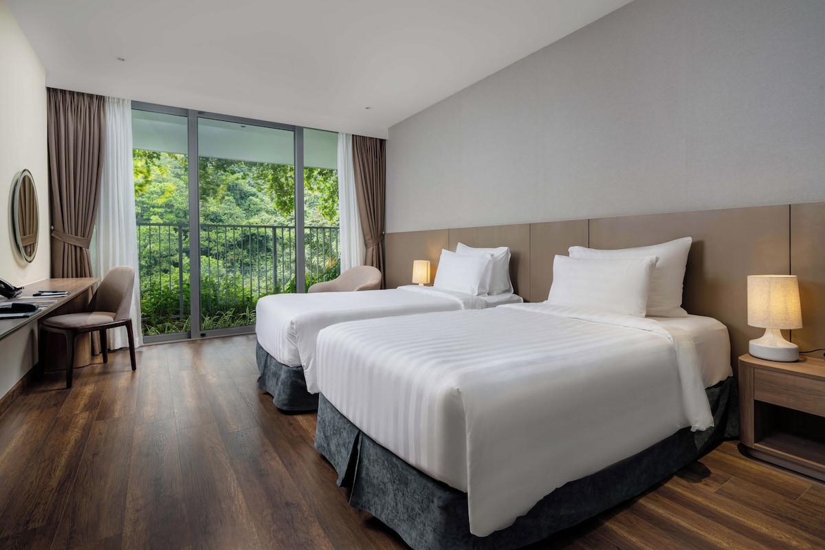 Deluxe Double or Twin Room, Mountain View | Desk, laptop workspace, iron/ironing board (on request), WiFi (free)