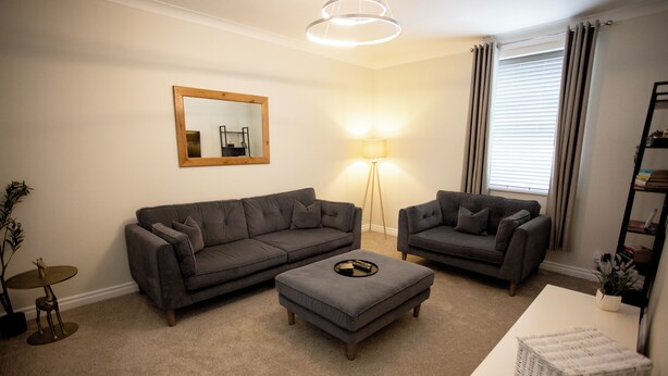 Living area - A comfortable two-bedroomed home in Larchfield House (Darlington)
