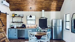 Dining - Sunset Ridge: Cozy Cabin, Hot Tub, Fire Pit, & Wooded Views.  (Bismarck)