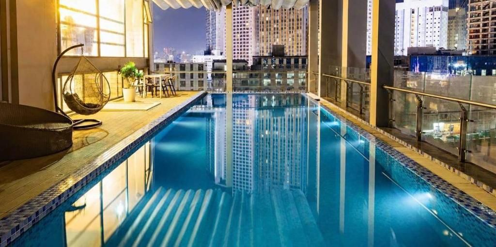Standard Twin Room, City View | Pool | Indoor pool