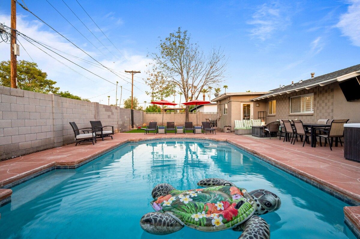 A heated pool