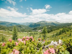 A mountainous landscape with a clear sky and scattered clouds. - Superior Chalet # 56 With Sauna & Hot Tub (Stadl-Predlitz)