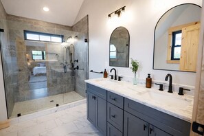 Bathroom - Luxury Mountain Escape • 6BR • Hot Tub & Views • 4mi to Sunday River (Bethel)