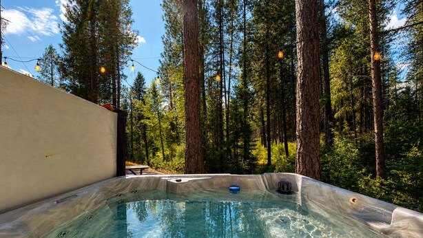 Outdoor spa tub - New Listing-Hot Tub-Propane Grill and Fire Pit-Sleeps 4 (Leavenworth)
