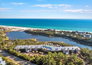 A resort with multiple buildings, a marina, and a view of the ocean. - 3 Bedroom Condo with Gulf Views on 30A (Santa Rosa Beach)