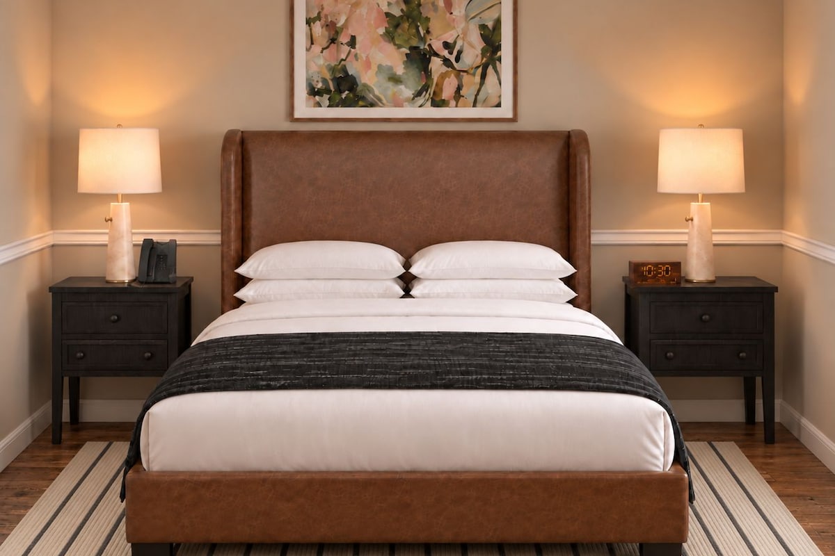 Phòng truyền thống, 1 giường cỡ queen | Bộ trải giường bằng vải cotton Ai Cập, bộ đồ giường cao cấp 