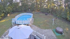 Outdoor dining - Private 5BR Estate with Hot Tub, Pool & Movie Room (Hughesville)