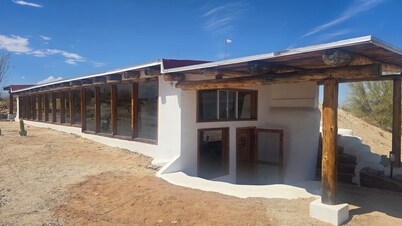 Unique Baja Earthship, in the desert with views of the sea and mountains