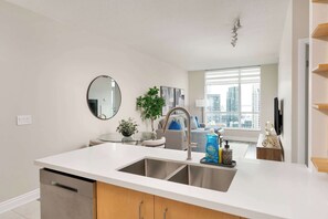 Interior - Chic 1BR Patio Suite Scenic CN Tower View | Parking Available (Toronto)