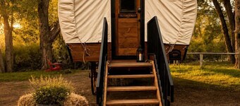 Scenic Riverfront Wagon Retreat Near Wind River Range in Dubois, Wyoming