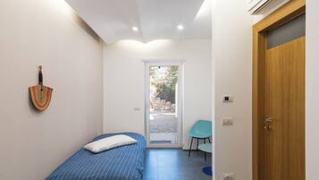 Interior Design, Wood, Floor, Flooring, Ceiling, Furniture, Bedroom, Lighting, Room, Bed