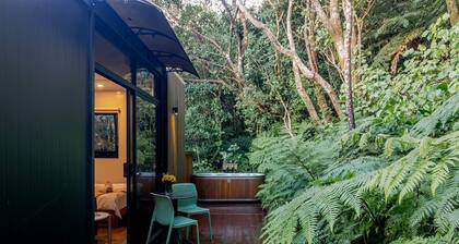 Secluded Studio Pod with Private Cedar Hot Tub in Wellington, New Zealand